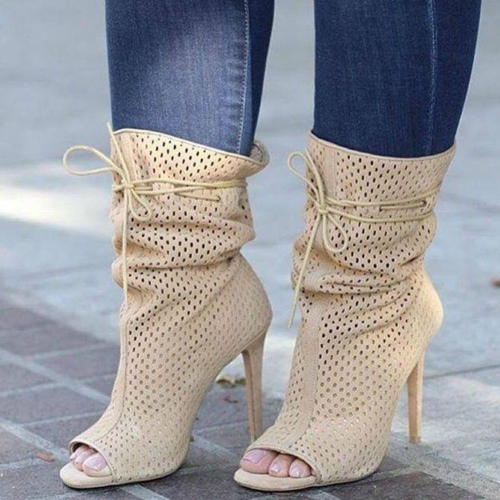Steve Madden Peep-toe Heel Booties